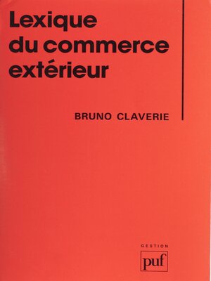 cover image of Lexique du commerce extérieur